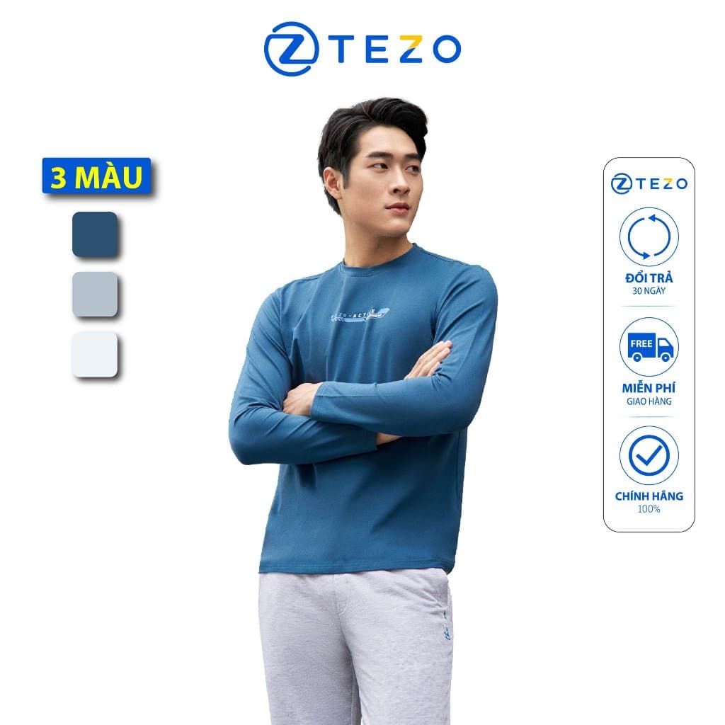 Áo thun nam cổ tròn thiết kế in ngực Tezo - 23ATOH012