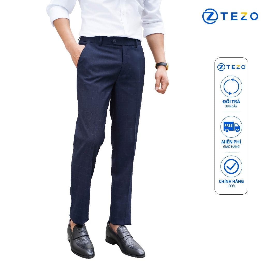 Quần vest họa tiết TEZO - 22QAVH020