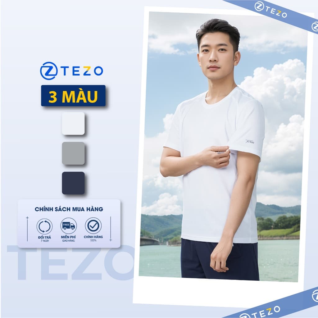 Áo phông nam cổ tròn Tezo - 25APOT035