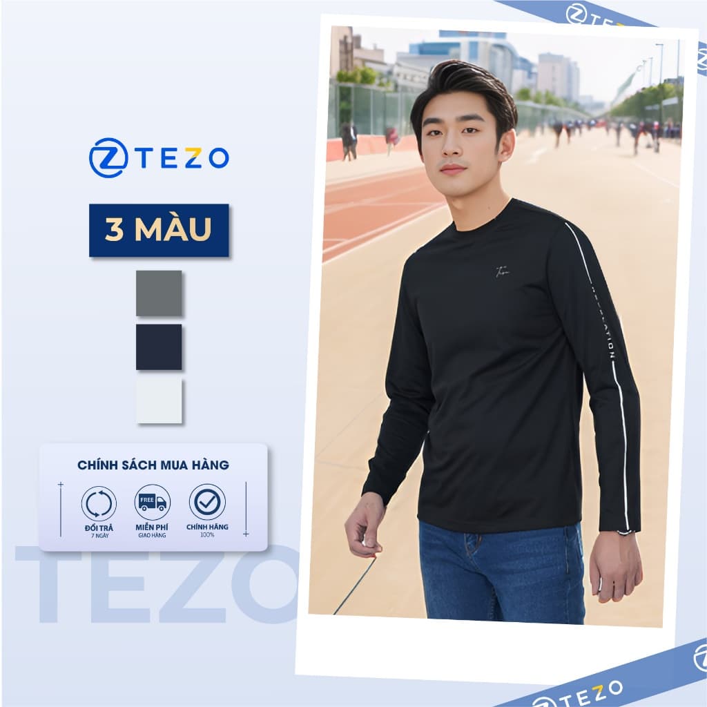 Áo thun nam cổ tròn thiết kế in tay Tezo - 24ATOT015