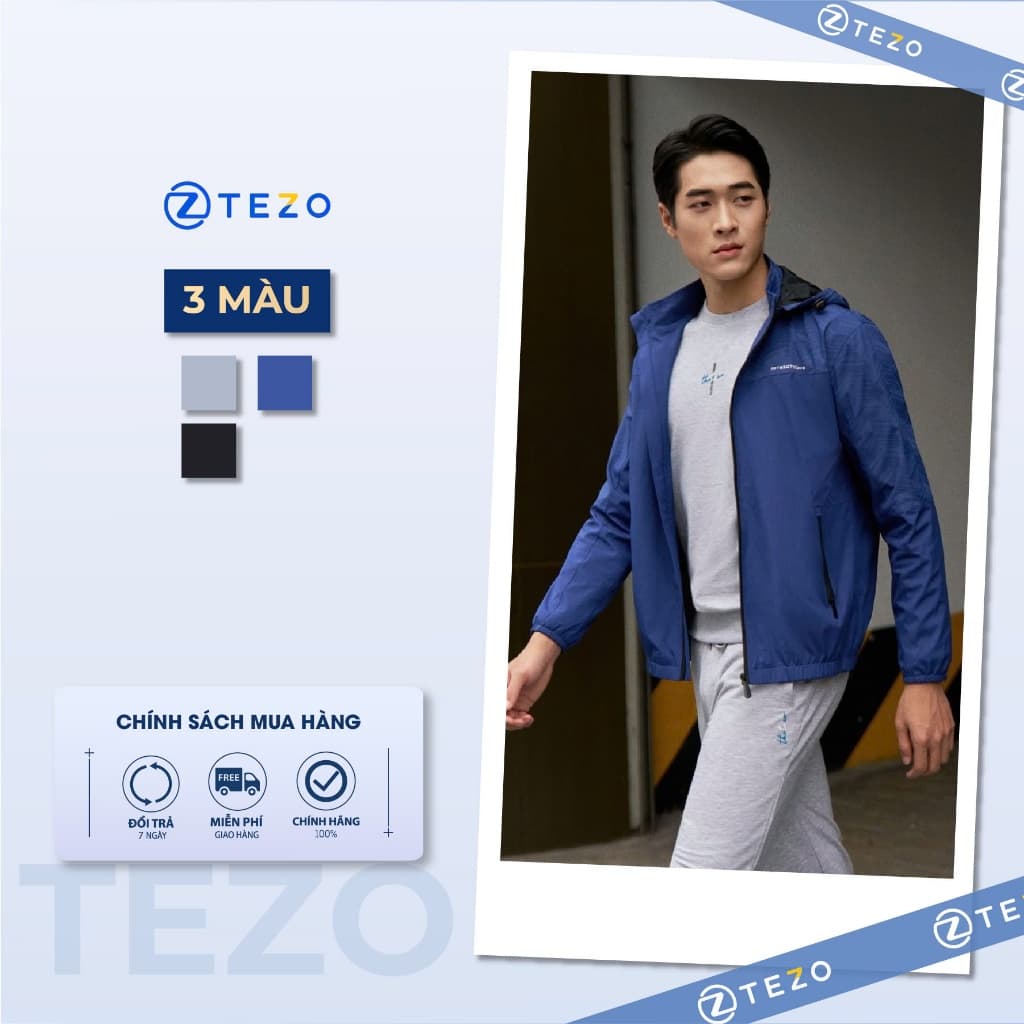 Áo gió nam bomber lót tricot Tezo - 23AGBT014