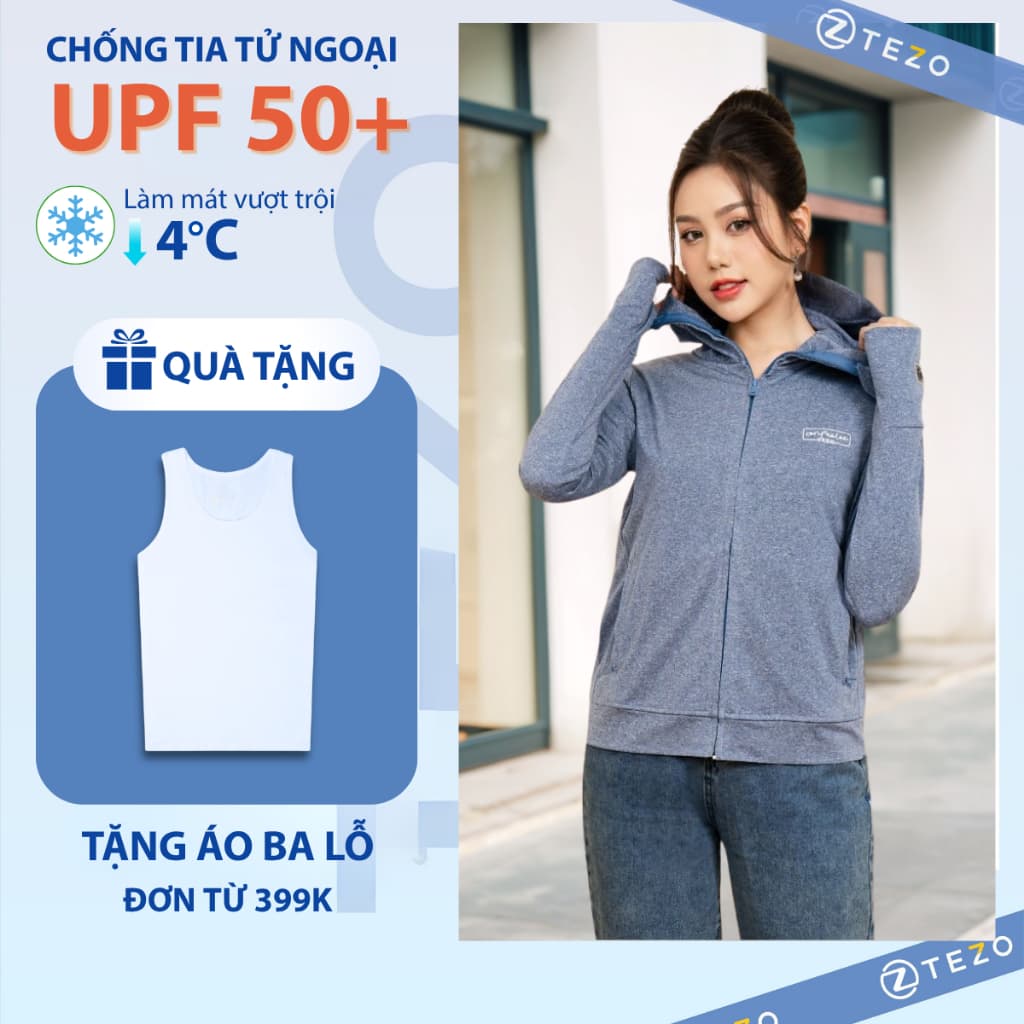 Áo chống nắng thun siro cao cấp Tezo (Nữ) - 2204ACNB04