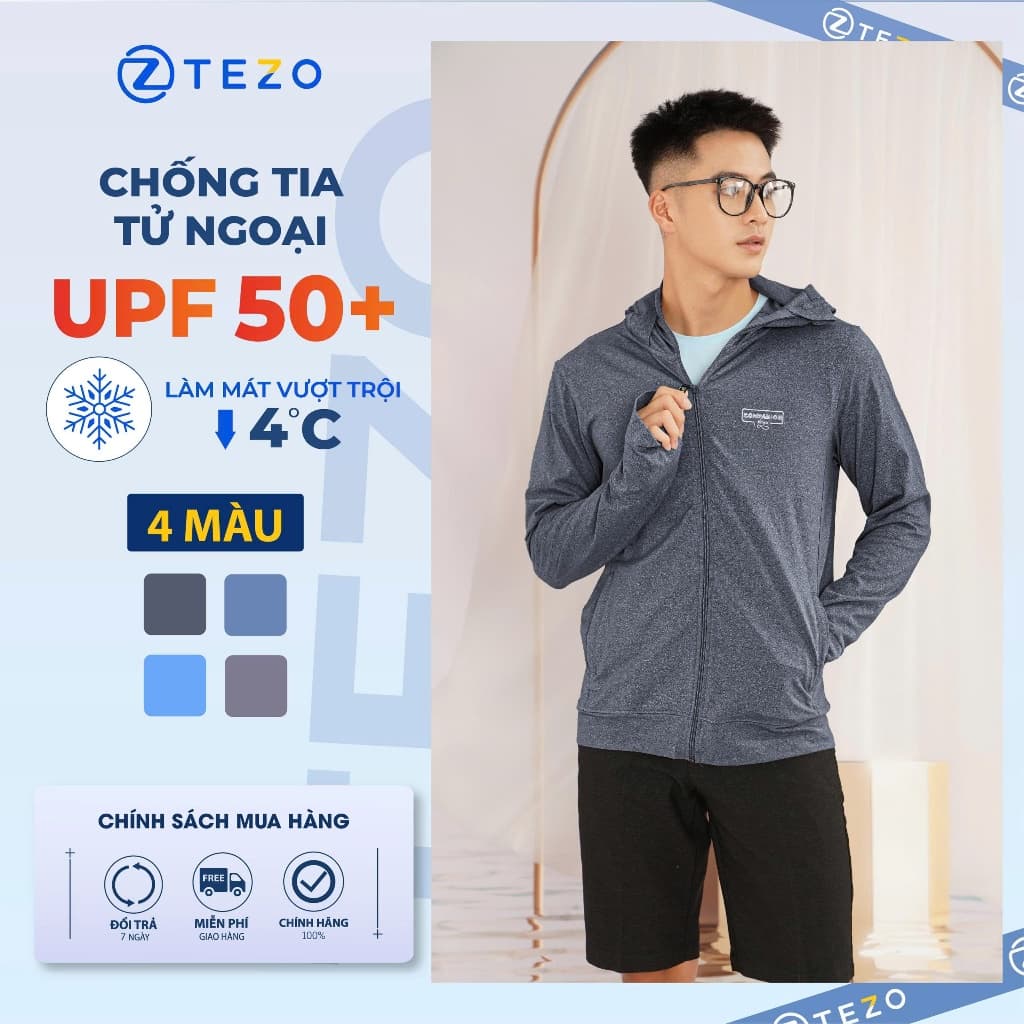Áo chống nắng thun siro cao cấp Tezo (Nam) - 2204ACNB04
