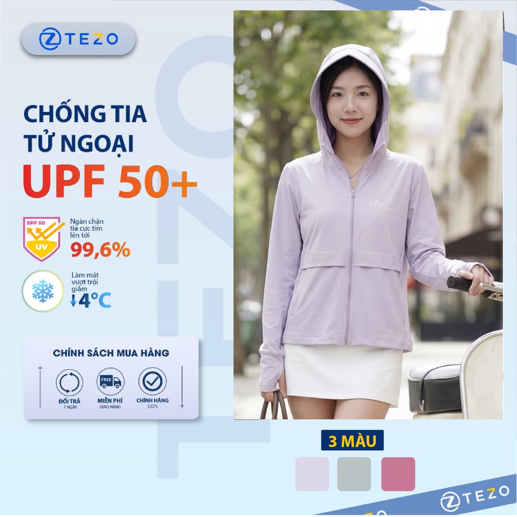 Áo chống nắng nữ 2 lớp SunZee Tezo - 25ACNT009