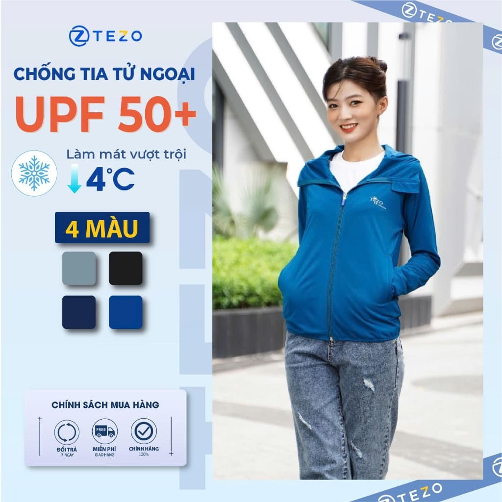 Áo chống nắng nữ 1 mặt dáng ngắn Tezo - 23ACNN005