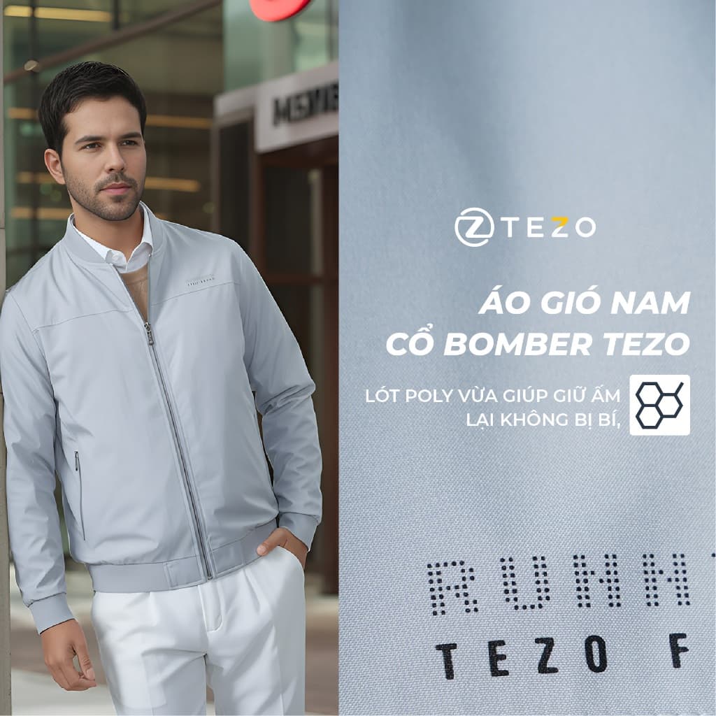 Áo gió nam cổ bomber Tezo - 25AGBT038